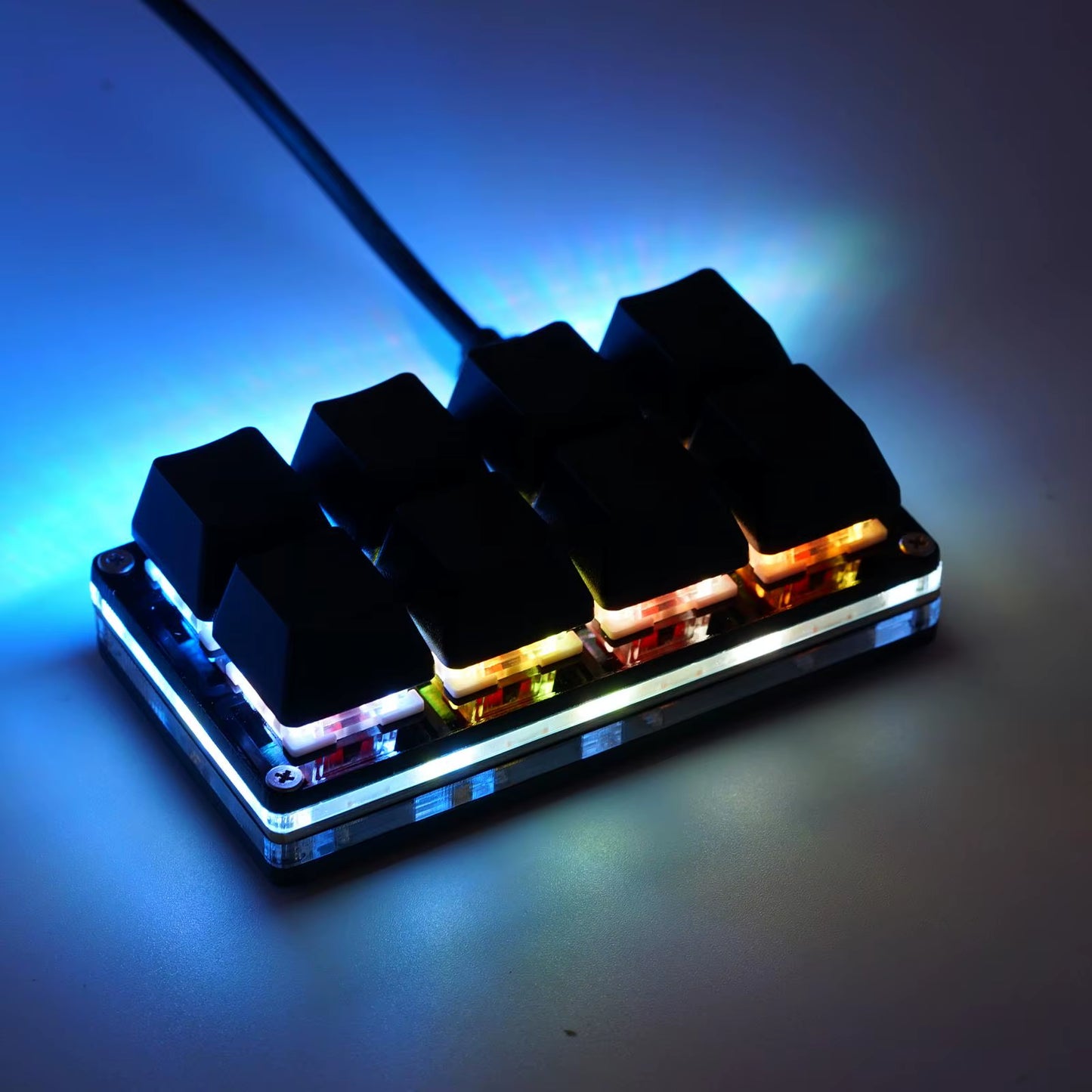 RGB Mini Keypad with 8 Programmable Keys - Custom Mechanical Gaming Keyboard