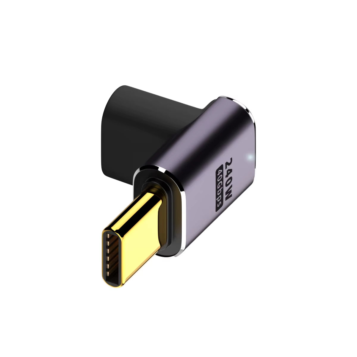 USB 4.0 PD 240W 8K 60Hz Charger Connector for MacBook - 40Gbps High-Speed USB-C OTG U-Shape Straight Angle Male to Female Adapter