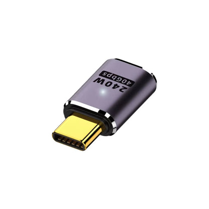 USB 4.0 PD 240W 8K 60Hz Charger Connector for MacBook - 40Gbps High-Speed USB-C OTG U-Shape Straight Angle Male to Female Adapter