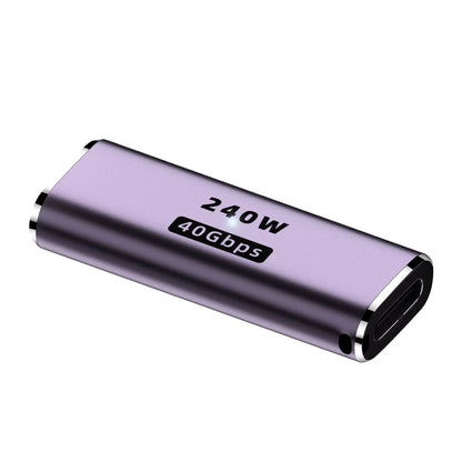 USB 4.0 PD 240W 8K 60Hz Charger Connector for MacBook - 40Gbps High-Speed USB-C OTG U-Shape Straight Angle Male to Female Adapter
