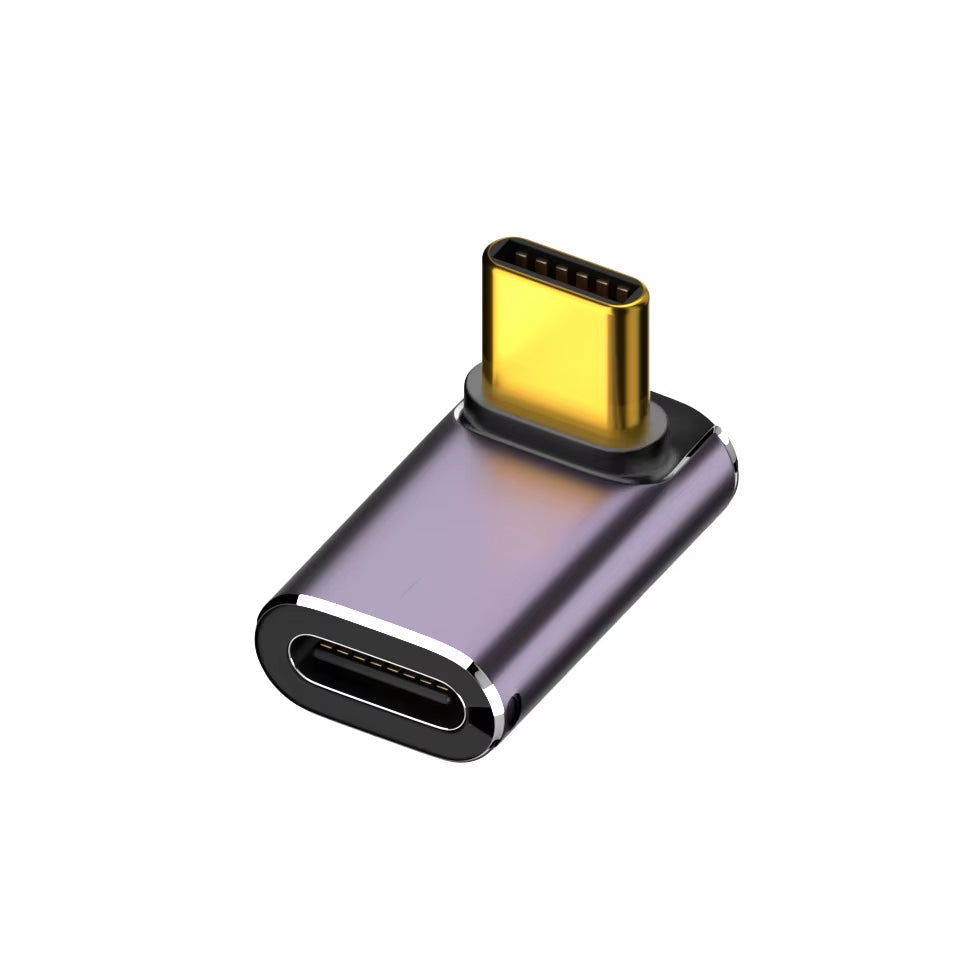 USB 4.0 PD 240W 8K 60Hz Charger Connector for MacBook - 40Gbps High-Speed USB-C OTG U-Shape Straight Angle Male to Female Adapter