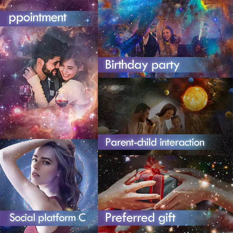 Galaxy Projector Planetarium Projector with 13 Film Sheets - Create a Romantic Starry Sky Experience for Your Bedroom