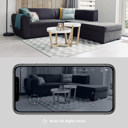 SE Familybot Home Camera Robot: 1080P Movable Pet Camera Indoor, Battery-Operated, Auto-Recharge, Night Vision, 2-Way Talk, Local Storage, APP Control