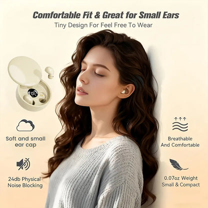 MSHUKCOE Mini Invisible Headphones Bluetooth 5.4 True Wireless In-Ear Earphones Sport Audio Earbud Audifonos Bluetooth Wireless Headphones Noise Cancelling Headphones Gamingheadset Summerwins