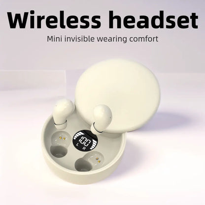 MSHUKCOE Mini Invisible Headphones Bluetooth 5.4 True Wireless In-Ear Earphones Sport Audio Earbud Audifonos Bluetooth Wireless Headphones Noise Cancelling Headphones Gamingheadset Summerwins