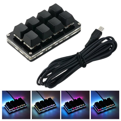 RGB Mini Keypad with 8 Programmable Keys - Custom Mechanical Gaming Keyboard