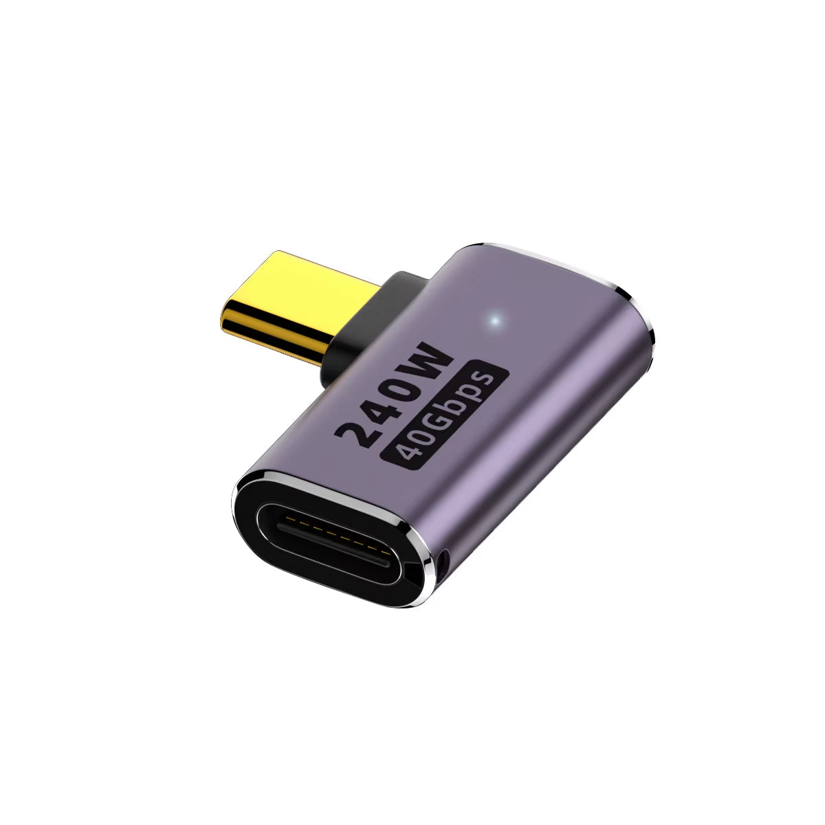 USB 4.0 PD 240W 8K 60Hz Charger Connector for MacBook - 40Gbps High-Speed USB-C OTG U-Shape Straight Angle Male to Female Adapter