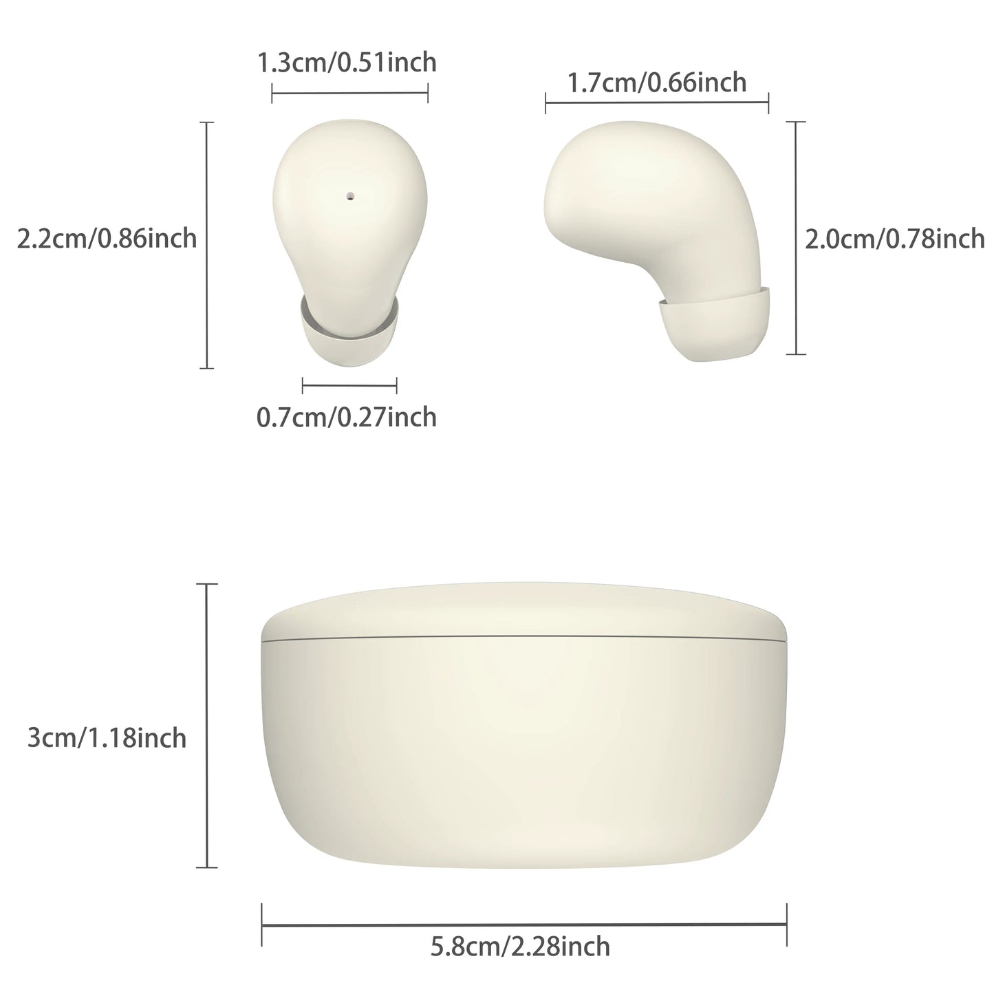MSHUKCOE Mini Invisible Headphones Bluetooth 5.4 True Wireless In-Ear Earphones Sport Audio Earbud Audifonos Bluetooth Wireless Headphones Noise Cancelling Headphones Gamingheadset Summerwins